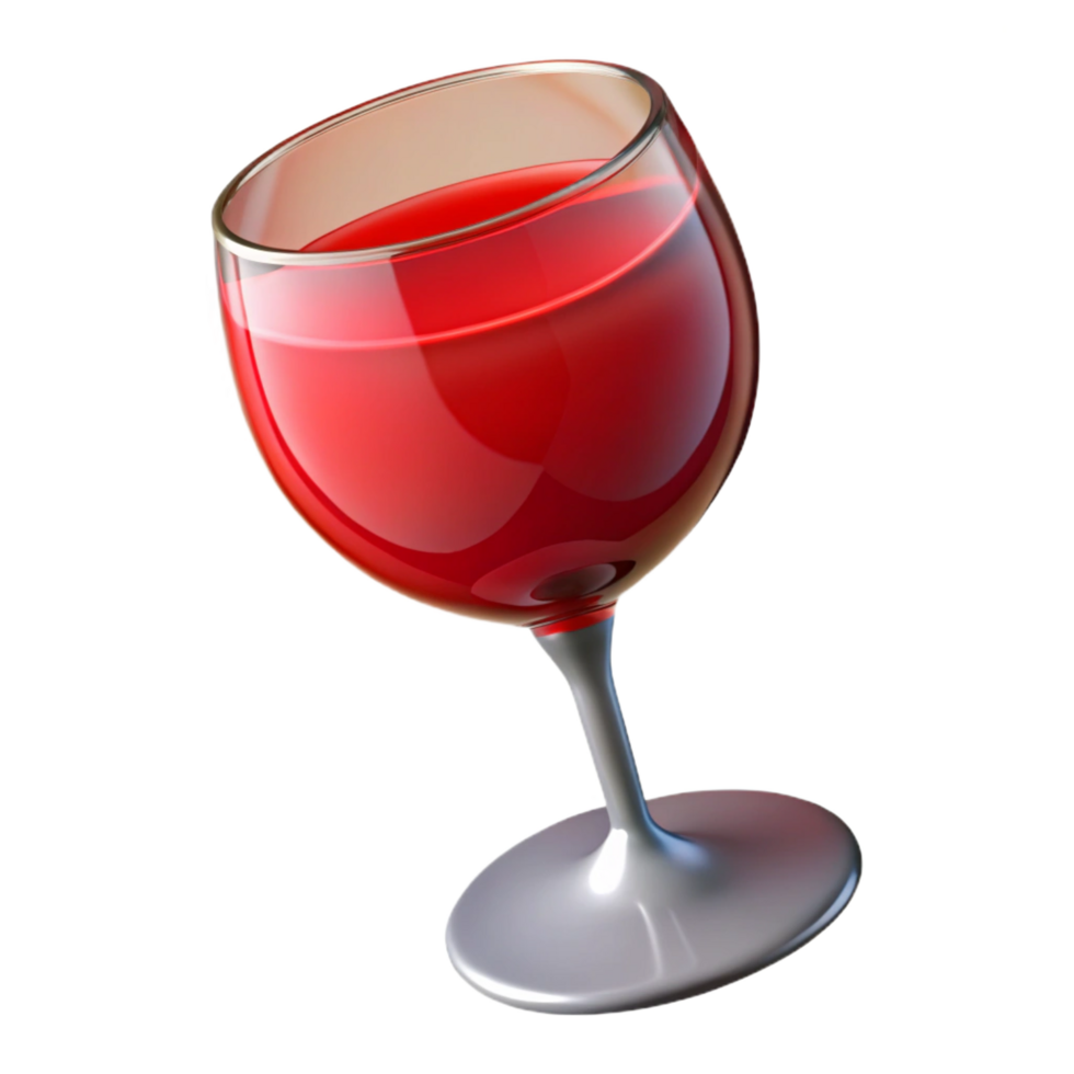 gorgeous remarkable Wine glass, red wine, filled, NO BACKGROUND with Transparent Background. png
