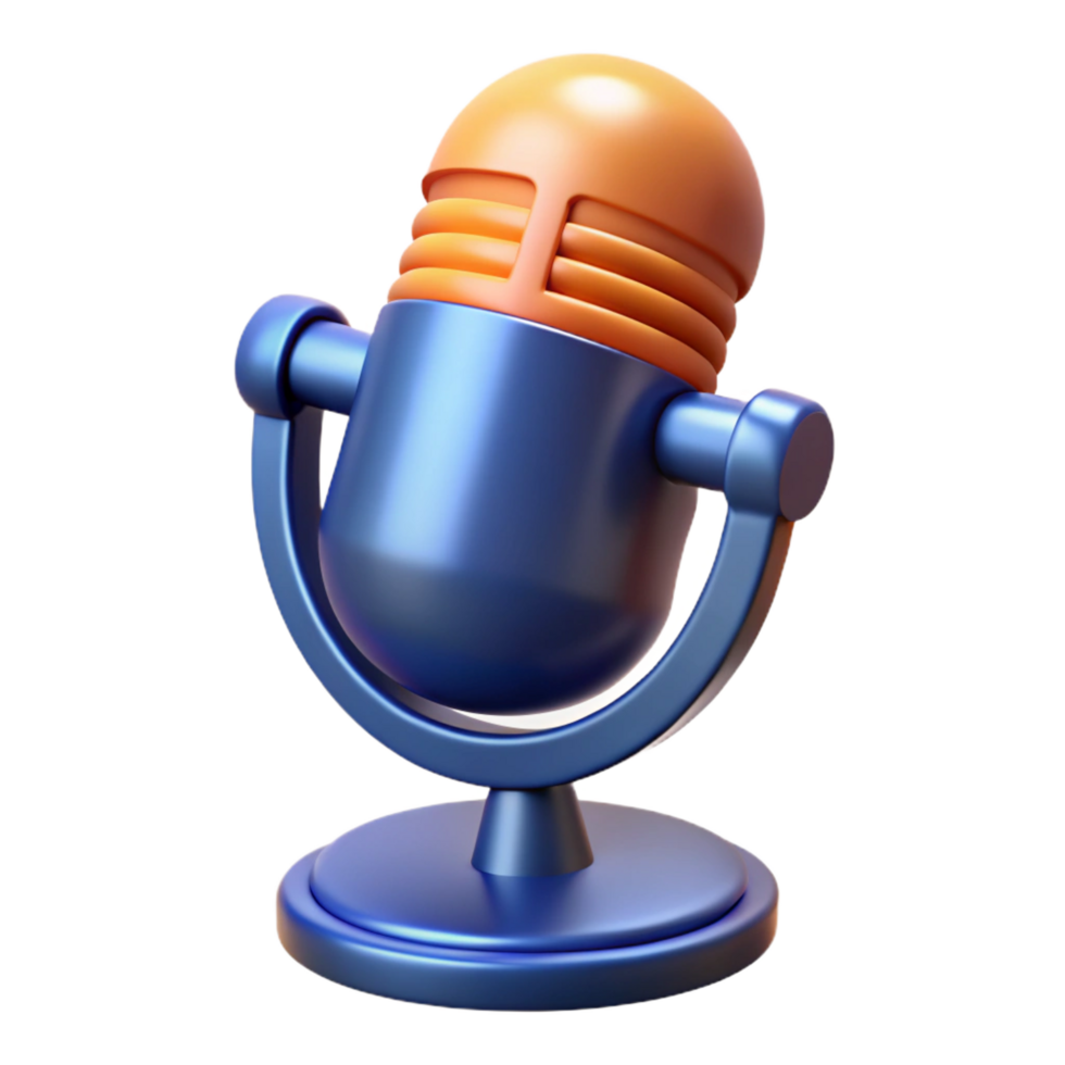 mesmerizing abstract Microphone, audio, recording, NO BACKGROUND with Transparent Background. professional png