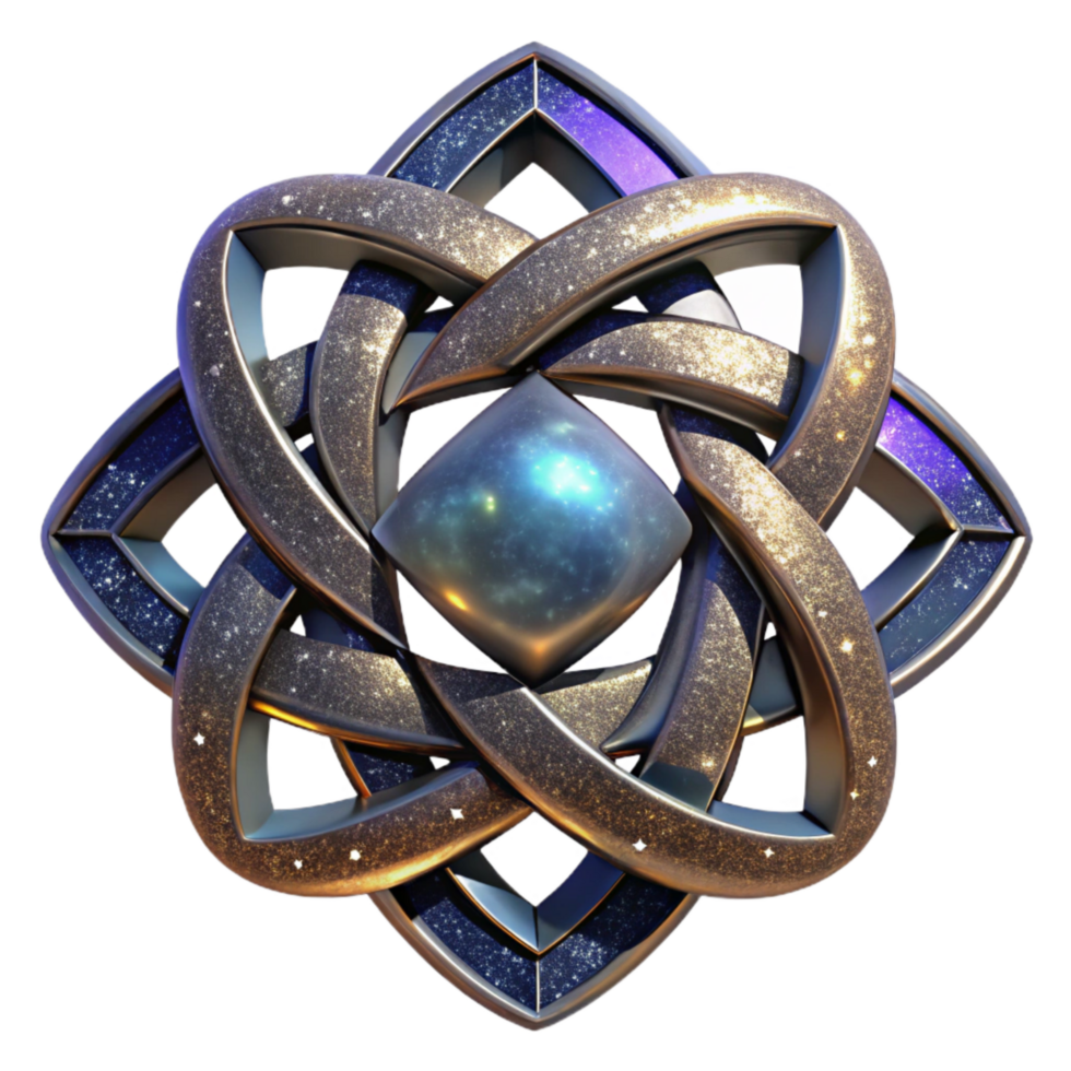 wonderful rustic Detailed Stained Glass Celtic Knot Transparent Background premium png
