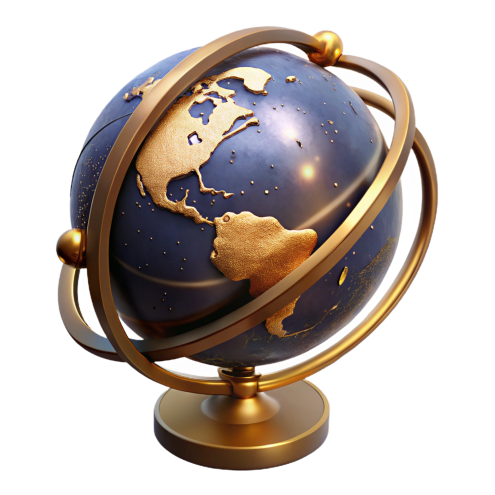 stunning contemporary D Globe with Spinning Animation Cutout Element exclusive png