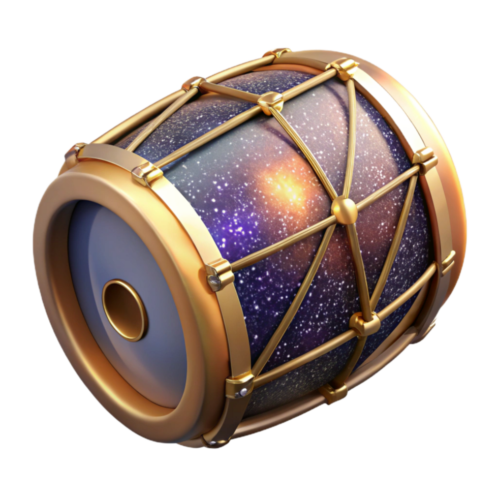 extraordinary rustic Dholak Drum Isolated with Double-headed Barrel Drum detailed png