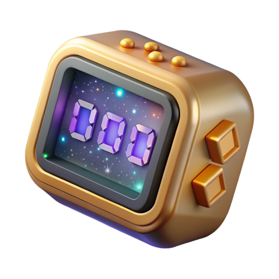 stunning traditional Digital Clock Displaying Binary Code Cutout png