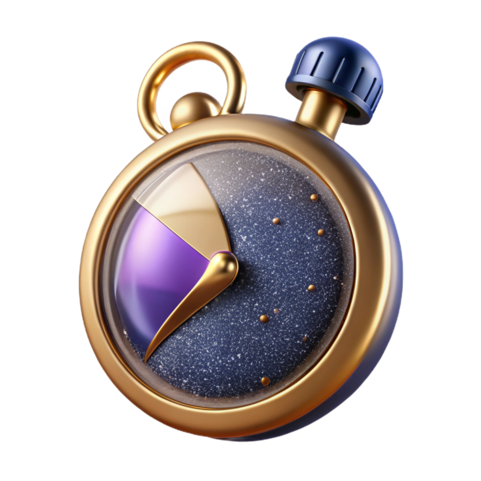 stunning artistic Digital Stopwatch with Split Time Function Transparent Background high quality png