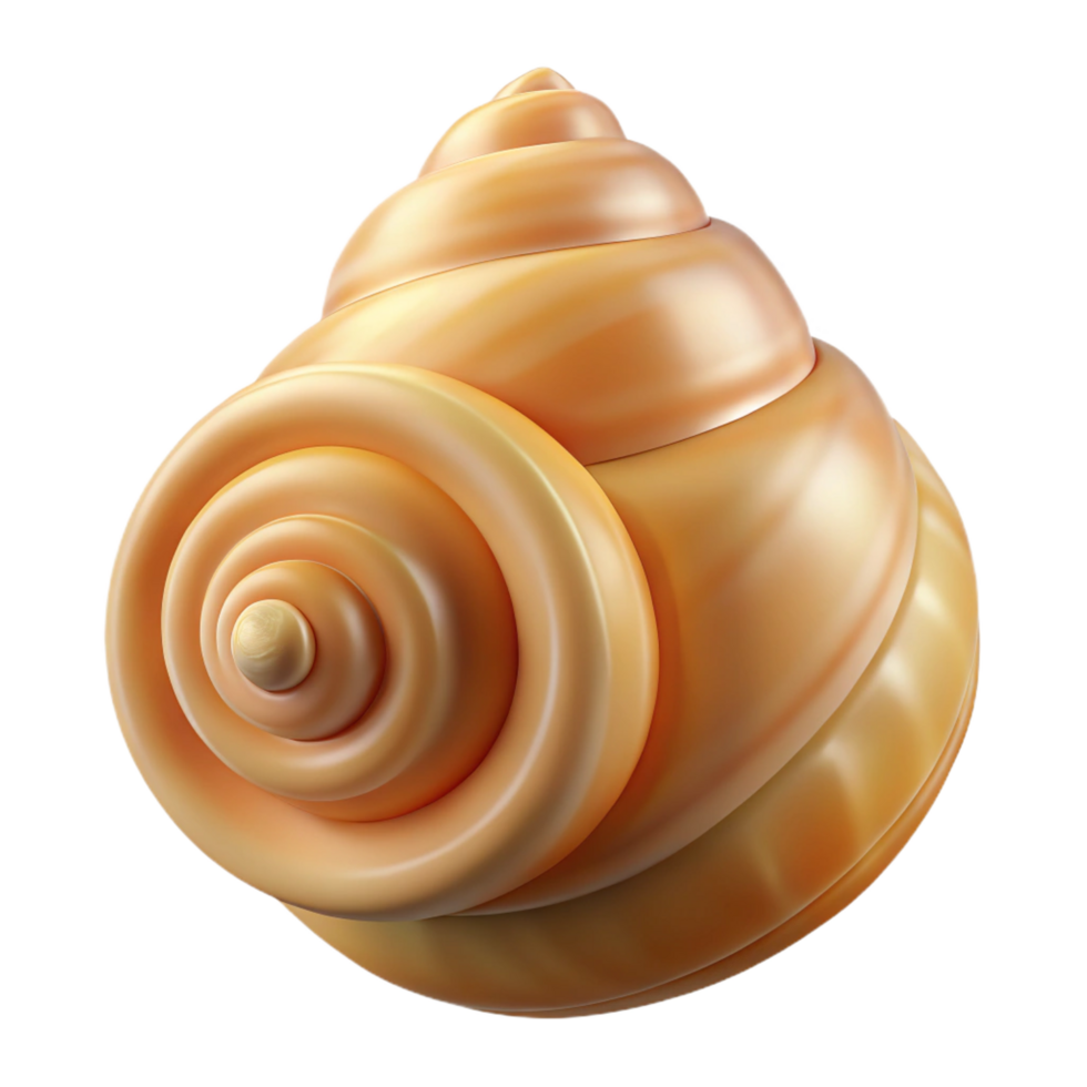 fascinating quintessential Perfect spiral seashell NO BACKGROUND with Transparent Background. png