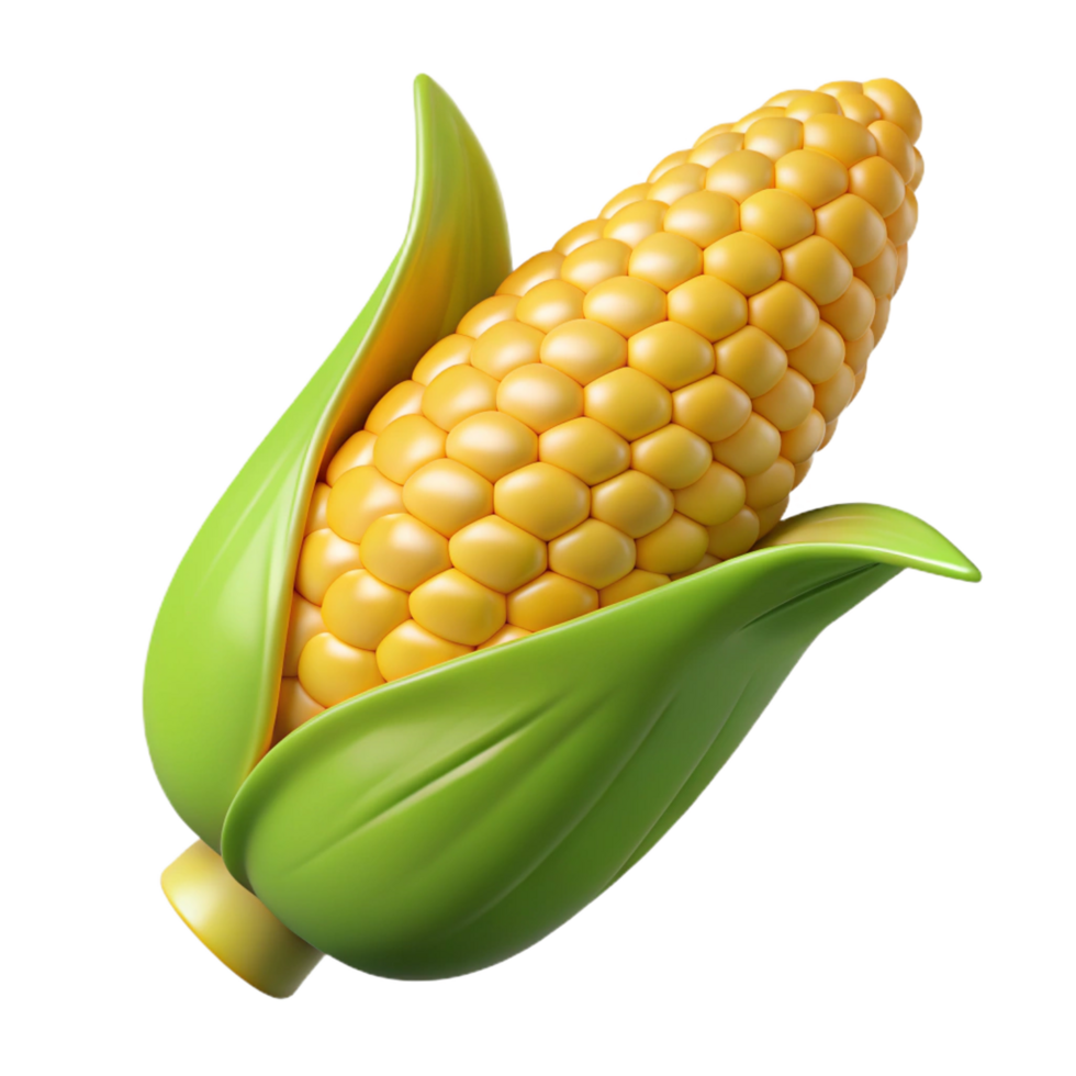 exceptional gothic Ear of corn with husk partially peeled NO BACKGROUND with Transparent Background. perfect clarity png