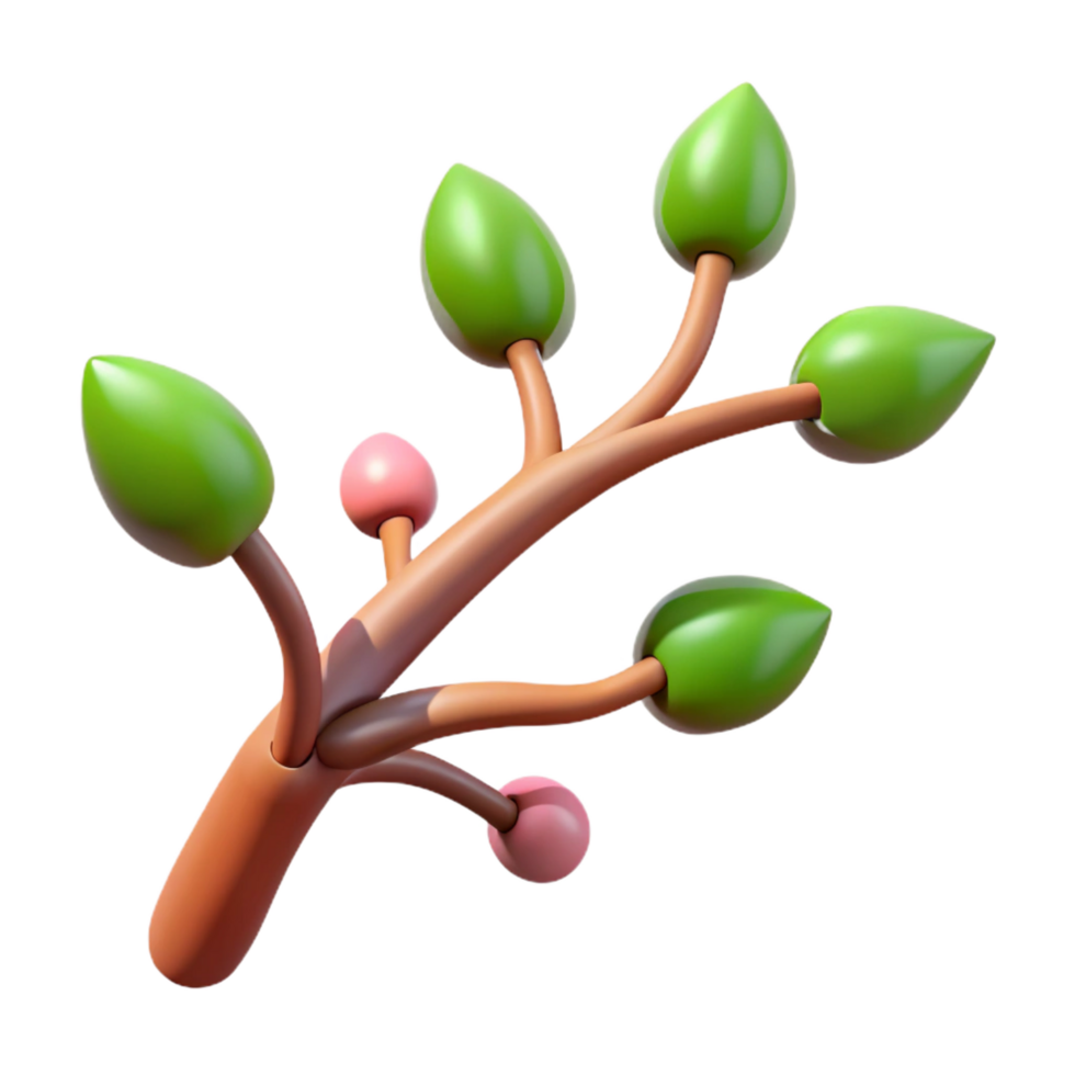 exquisite exceptional Tree branch with buds NO BACKGROUND with Transparent Background. png