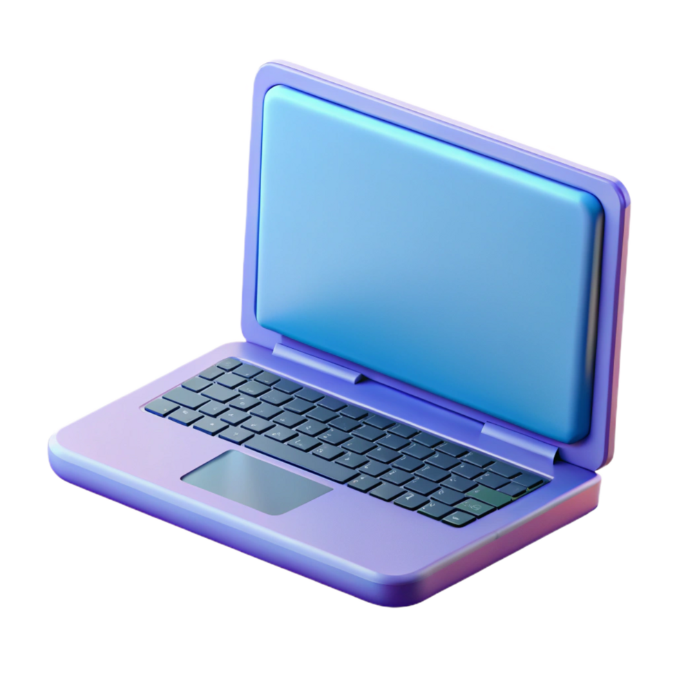 stunning whimsical nordic Laptop with external monitor NO BACKGROUND with Transparent Background. impeccable png