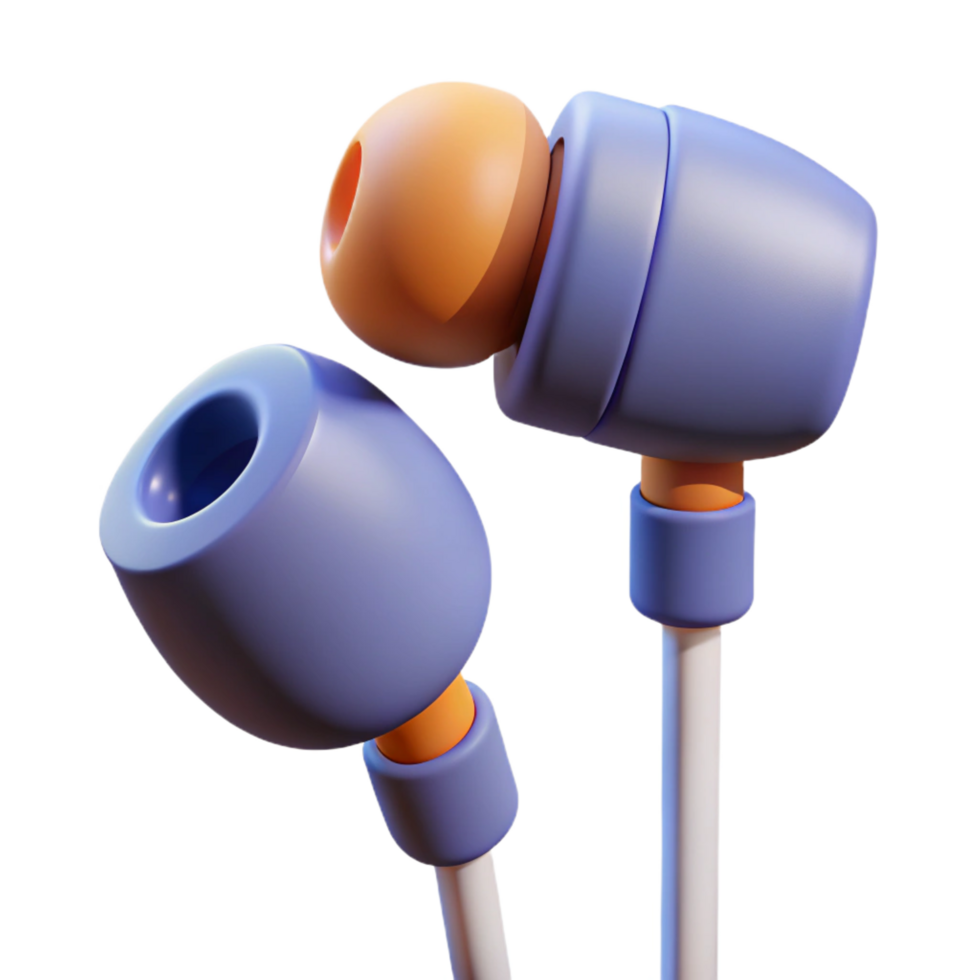 playful hypnotic Earbuds with different sized ear tips NO BACKGROUND with Transparent Background. luxury png