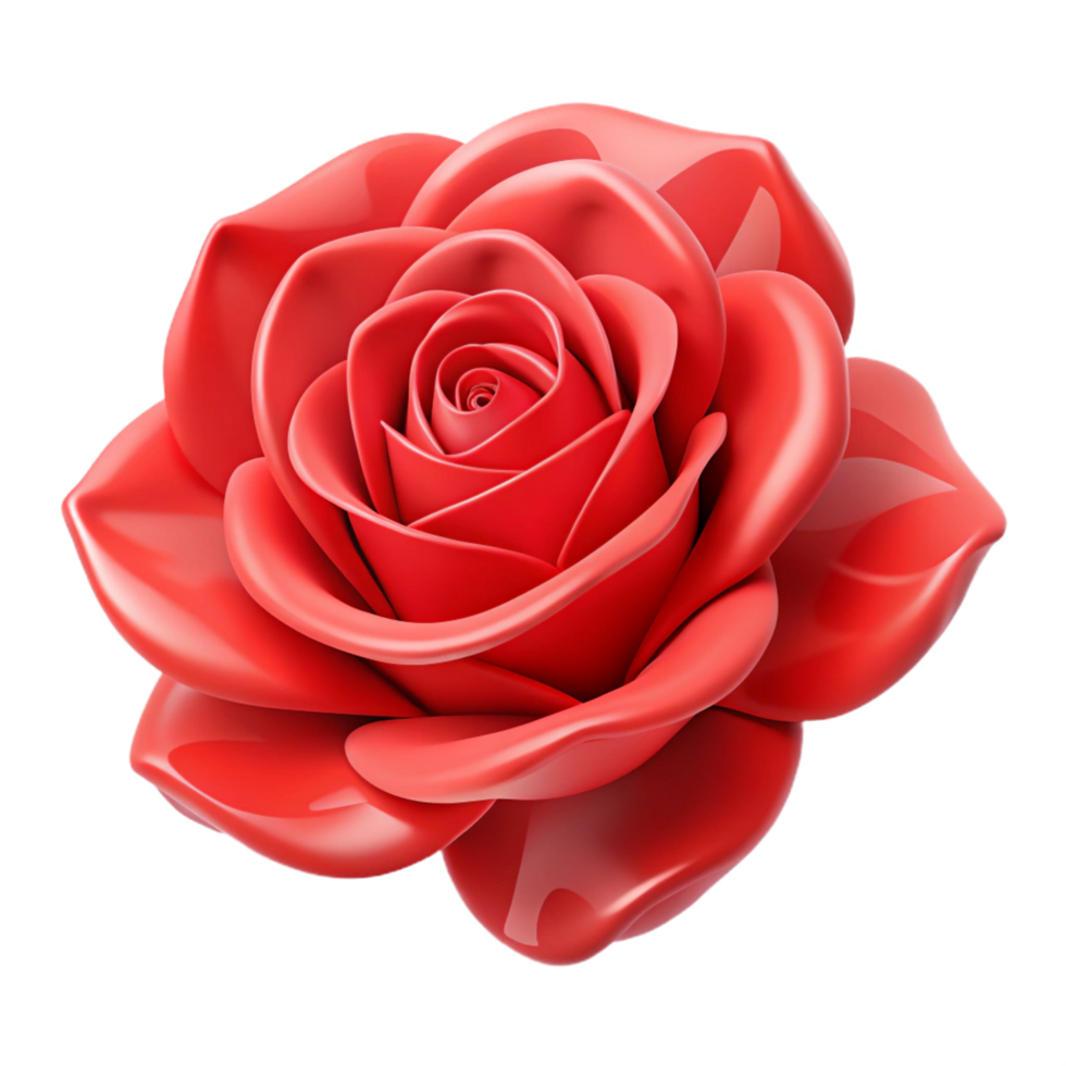 ethereal extraordinary Single red rose, close-up, detailed. NO BACKGROUND with Transparent Background. premium png
