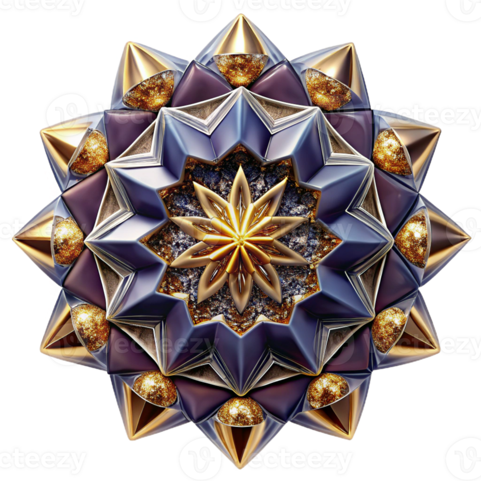 impressive vintage Duotone Kaleidoscope Pattern Transparent Background exclusive png