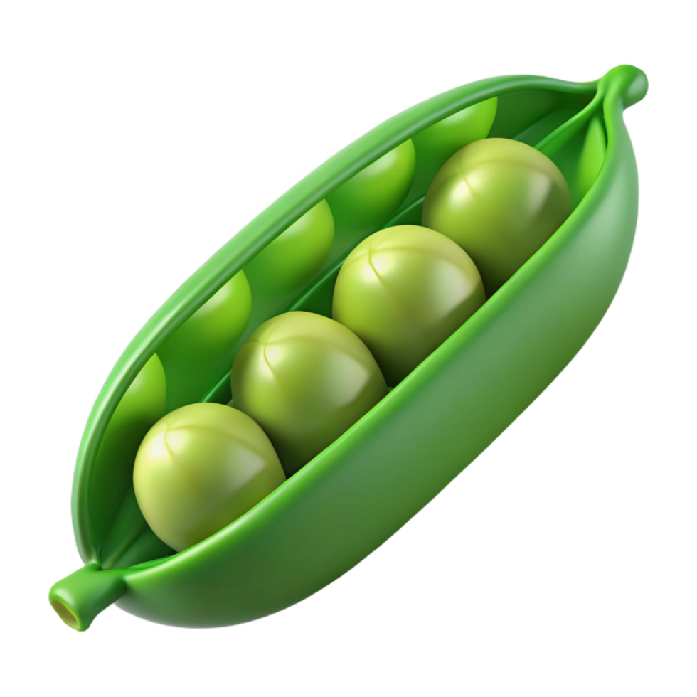 extraordinary creative Fresh green peas in a pod, open. NO BACKGROUND with Transparent Background. artisan png
