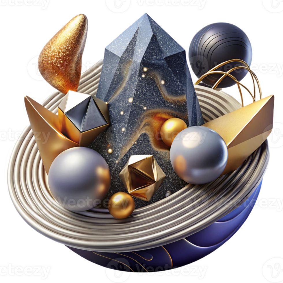wonderful artistic Dynamic Abstract Composition with Motion Lines Isolated detailed png