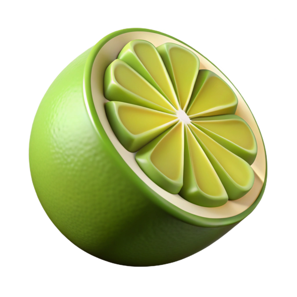 harmonious dazzling Single lime, cut in half. NO BACKGROUND with Transparent Background. gallery standard png