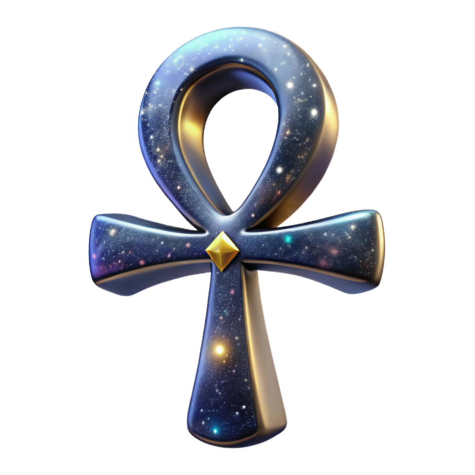 serene artistic Egyptian Ankh Iconography Isolated with Symbolic Meaning original png