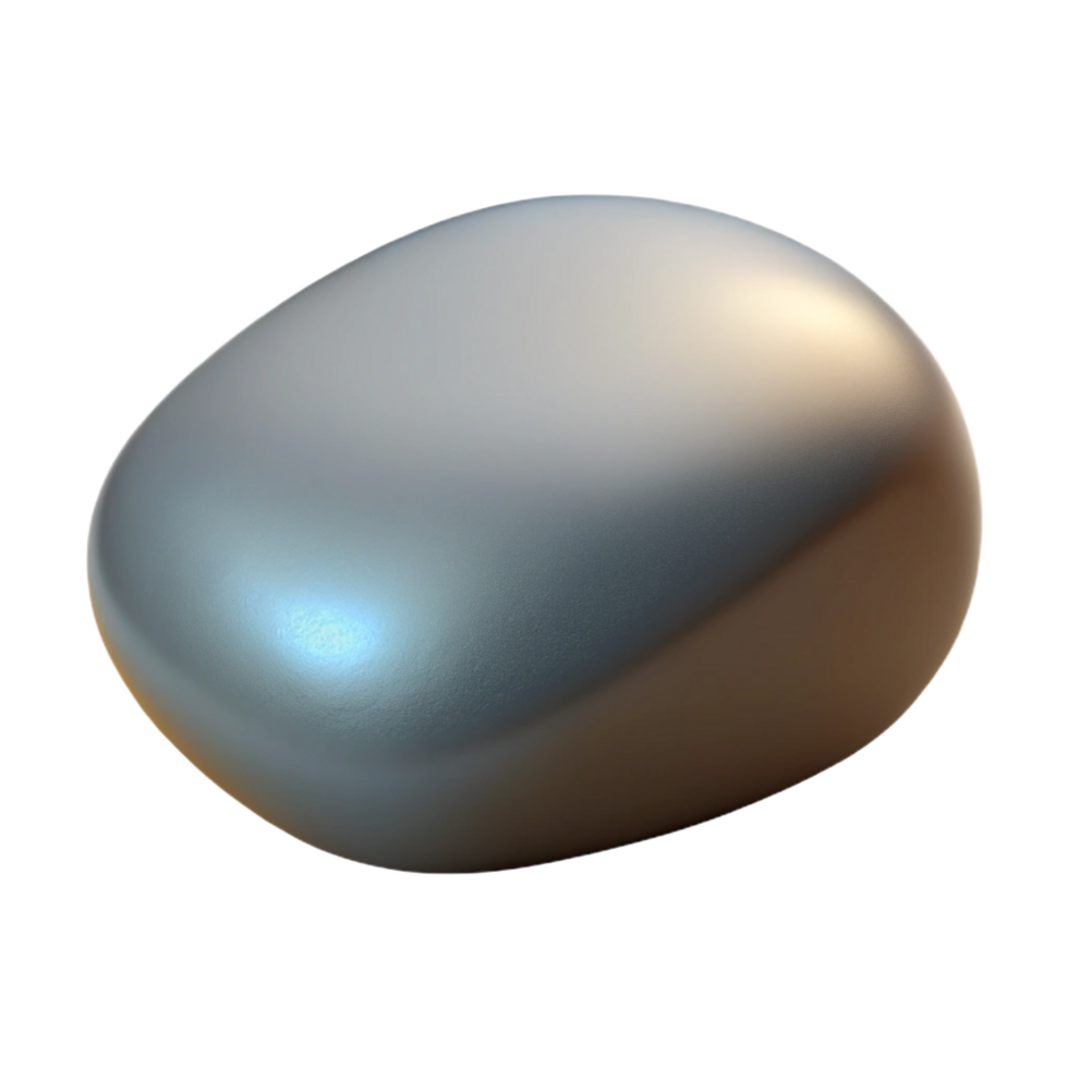 exquisite dramatic surreal Smooth river stone, gray. NO BACKGROUND with Transparent Background. original png