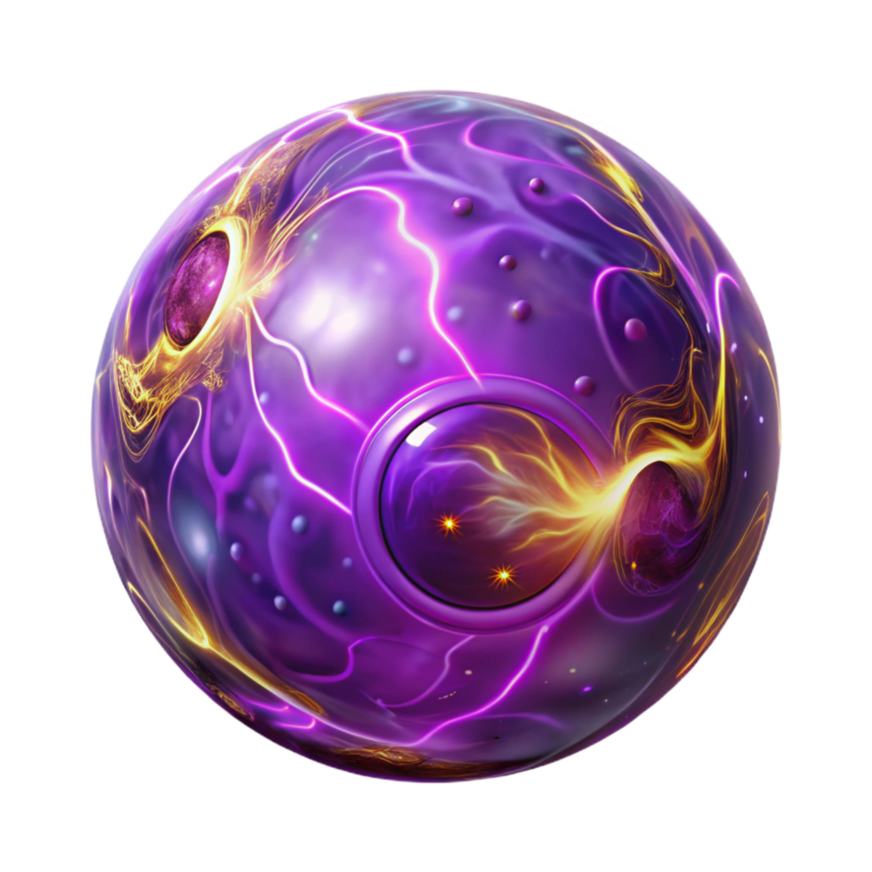extraordinary contemporary Electric Purple Plasma Ball Motion Graphic Transparent Background high quality png