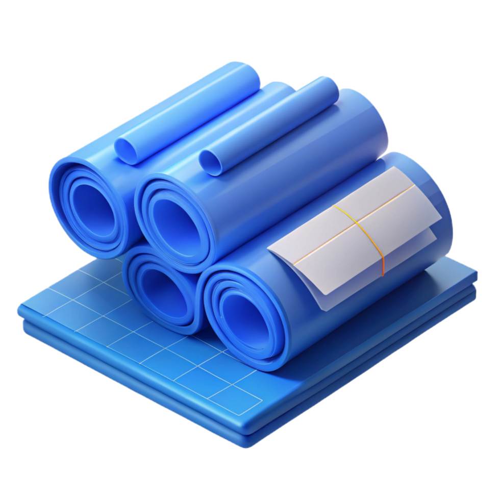 harmonious magnificent Bundle of architectural blueprints NO BACKGROUND with Transparent Background. authentic png