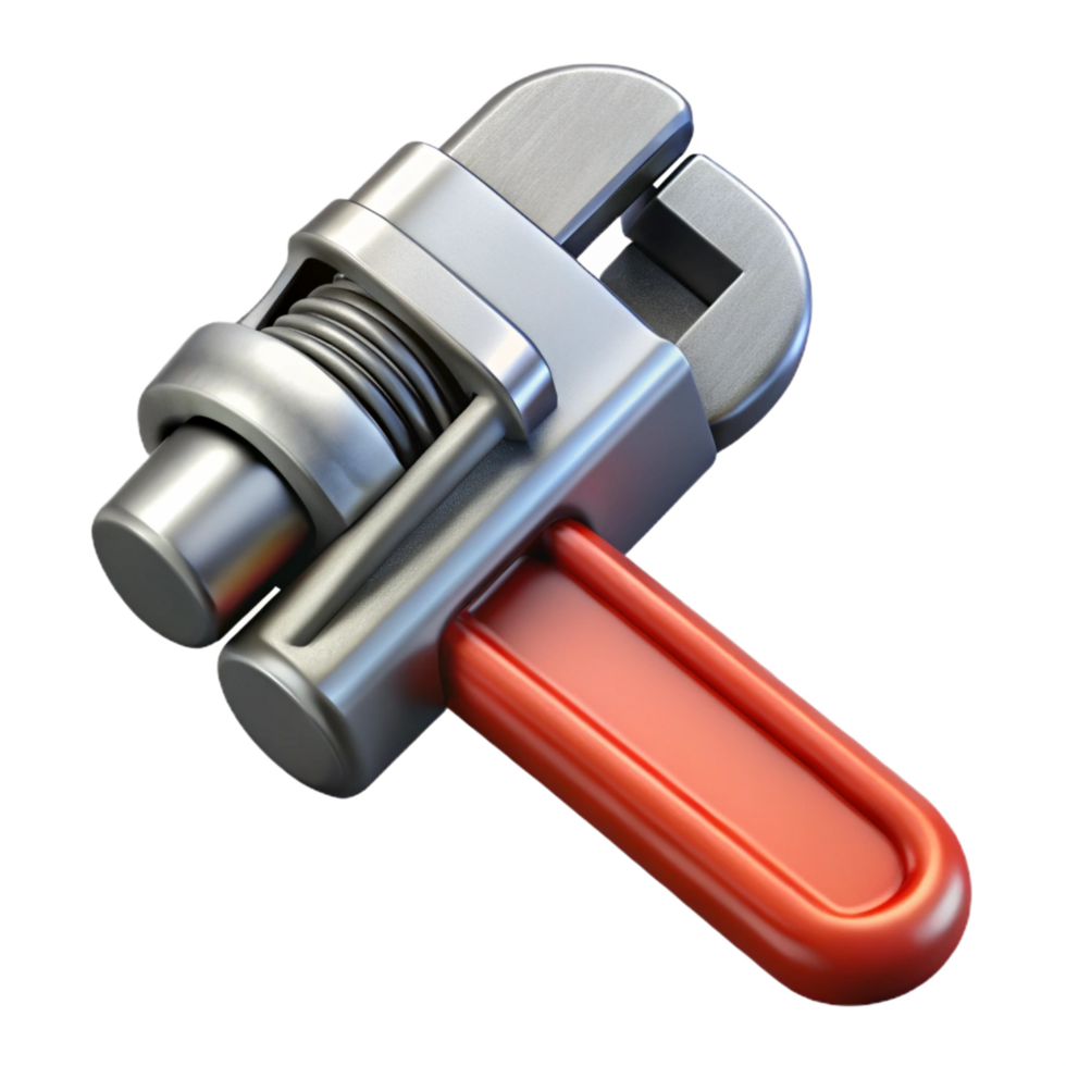 exceptional elegant Metal pipe wrench NO BACKGROUND with Transparent Background. top-tier png