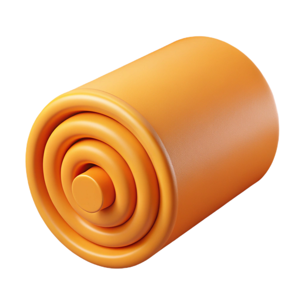 iconic traditional Roll of insulation NO BACKGROUND with Transparent Background. studio quality png