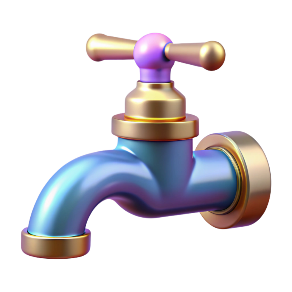 dramatic splendid Faucet NO BACKGROUND with Transparent Background. museum quality png