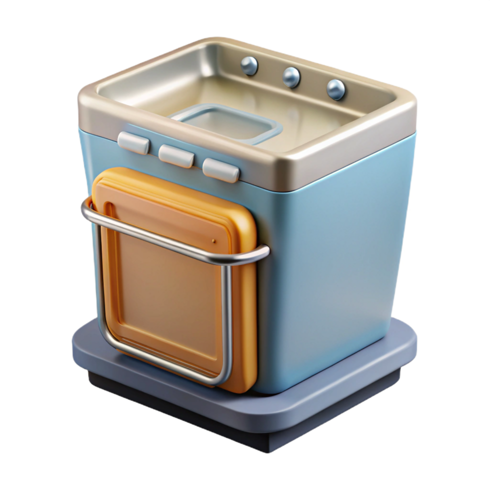 enchanting playful retro Dishwasher NO BACKGROUND with Transparent Background. impeccable png