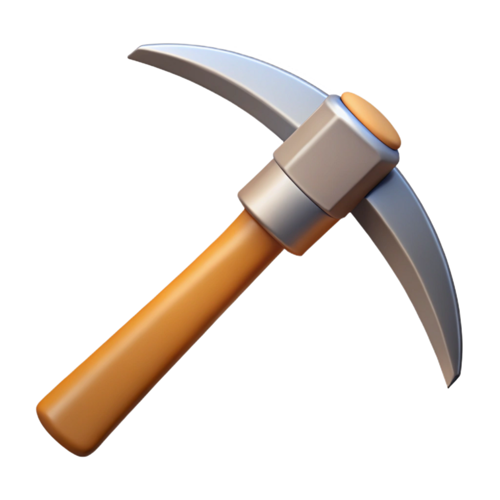 quintessential organic Pickaxe NO BACKGROUND with Transparent Background. exclusive png