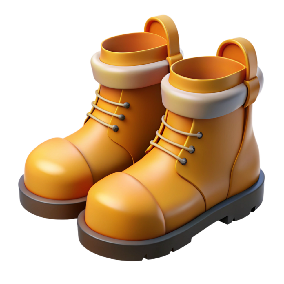 romantic splendid Construction boots NO BACKGROUND with Transparent Background. crisp png
