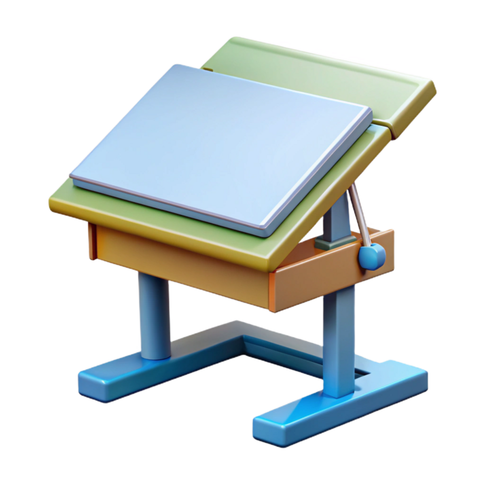 ethereal gorgeous Drafting table NO BACKGROUND with Transparent Background. masterfully captured png