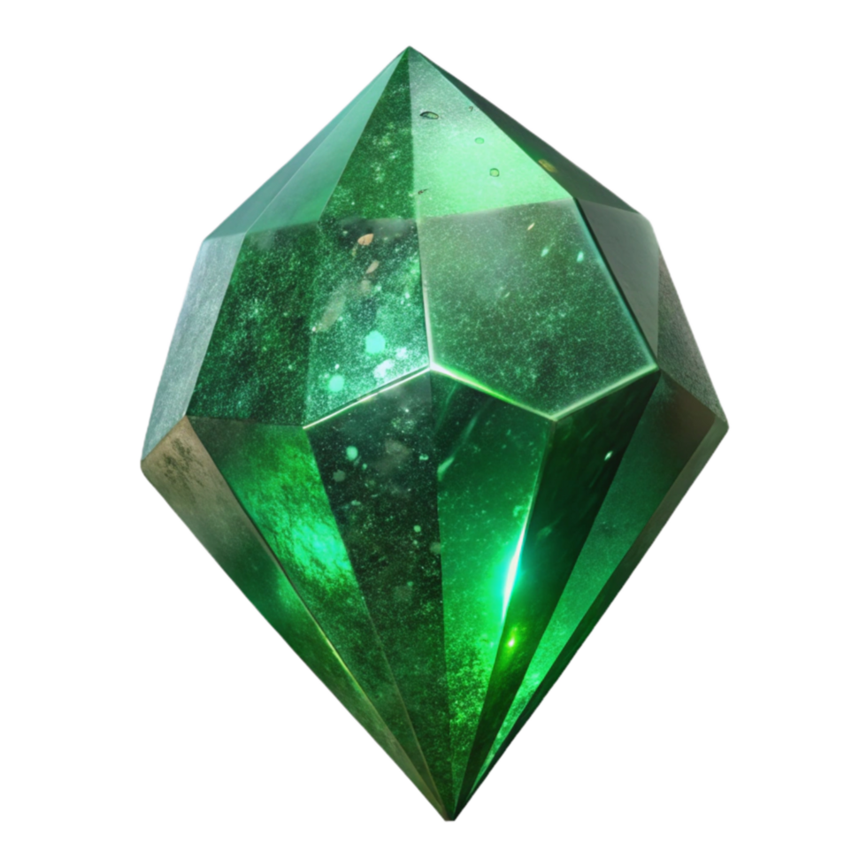 impressive rustic Emerald Green Gemstone Cutout authentic png