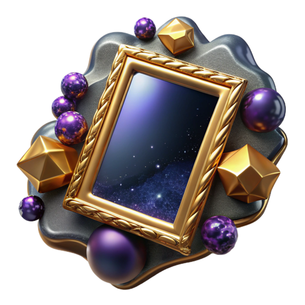 impressive vintage Empty Picture Frame Cutout Isolated authentic png