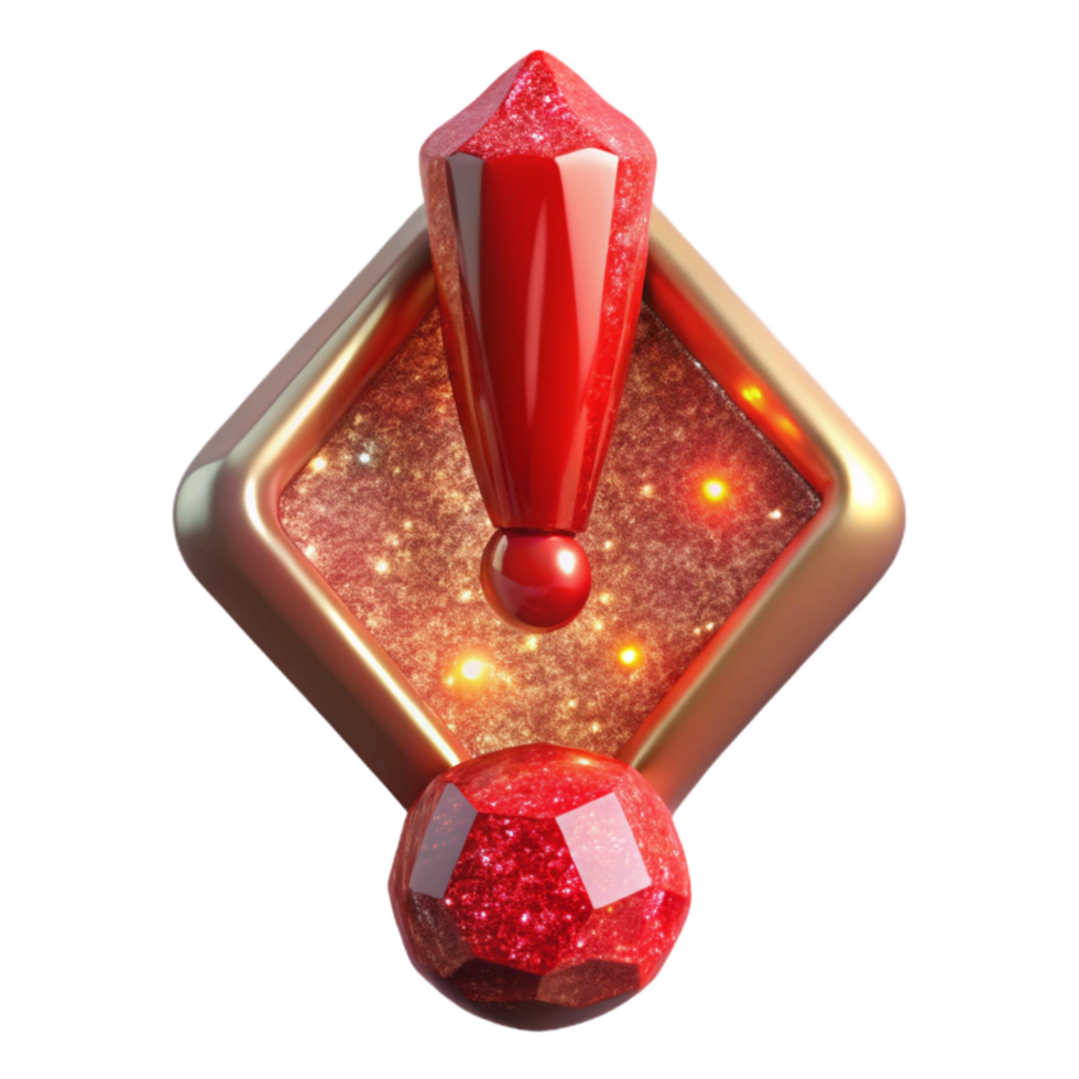 extraordinary rustic Exclamation Point Transparent Background Red Color genuine png