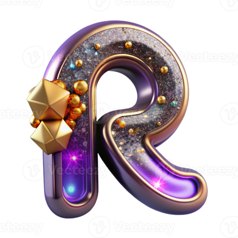 stunning abstract Extended Letter R Transparent Background Wide Design exclusive png