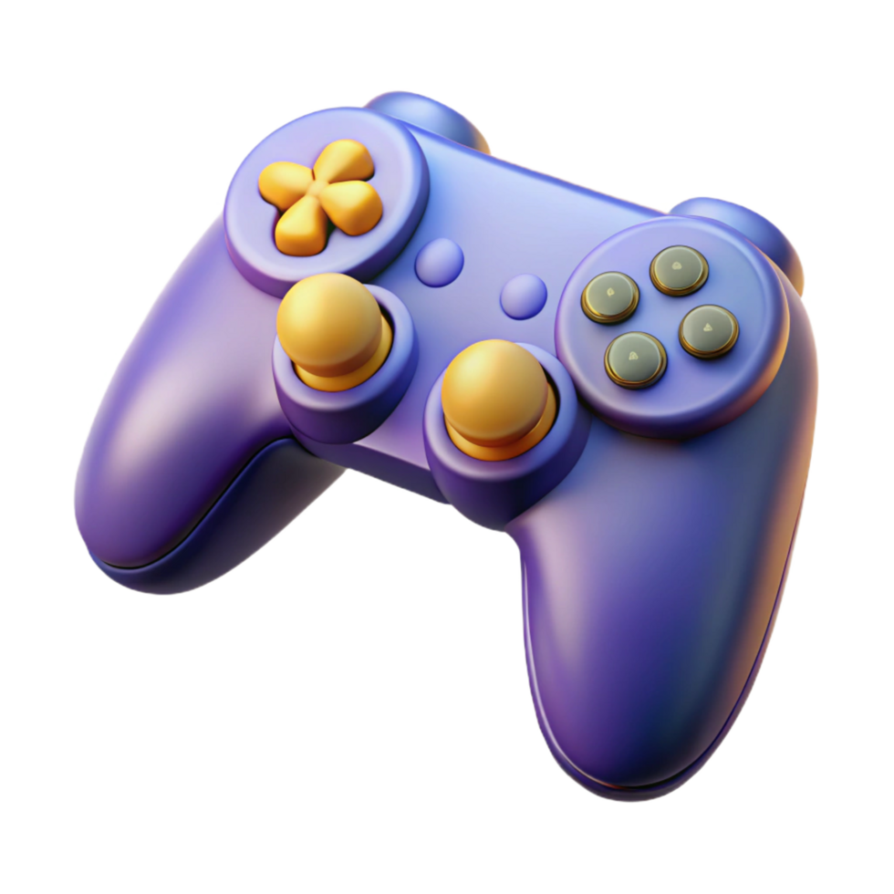 exquisite exemplary Gaming controller with analog sticks and buttons. NO BACKGROUND with Transparent Background. png