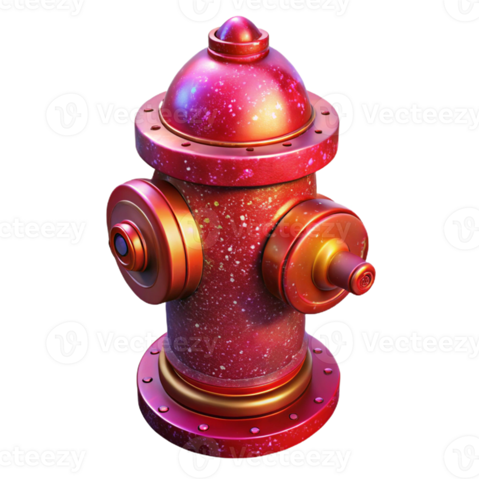 wonderful vintage Fire Hydrant Red Paint Chipped Transparent Background high quality png