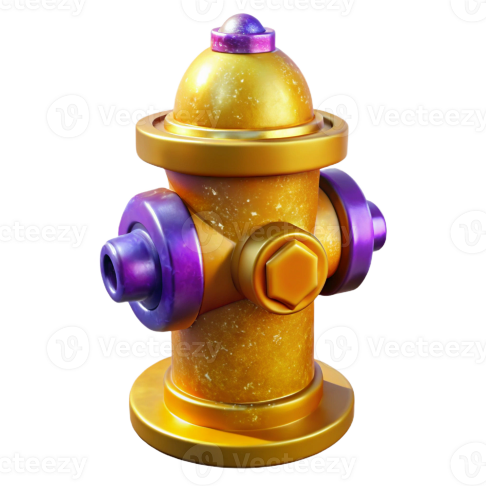 beautiful abstract Fire Hydrant Yellow Paint Chipped Isolated Cutout premium png