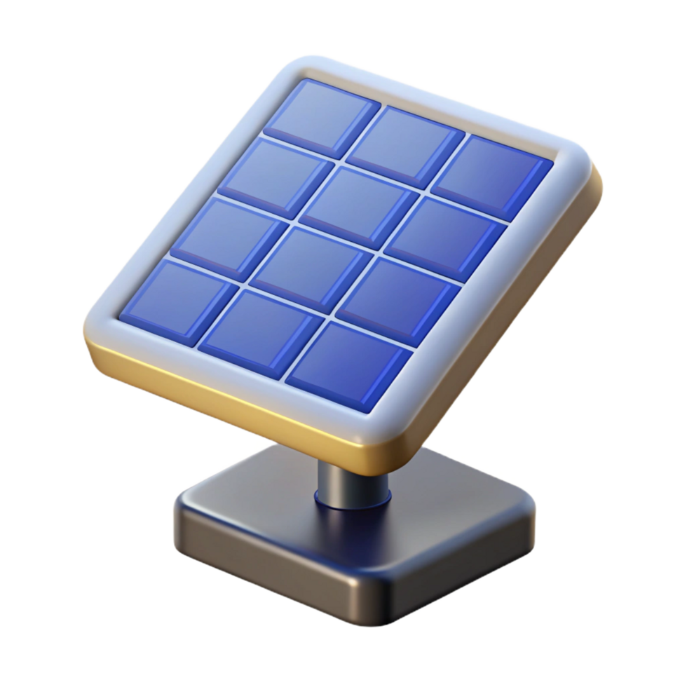 serene whimsical tropical Solar panel generating electricity. NO BACKGROUND with Transparent Background. museum quality png