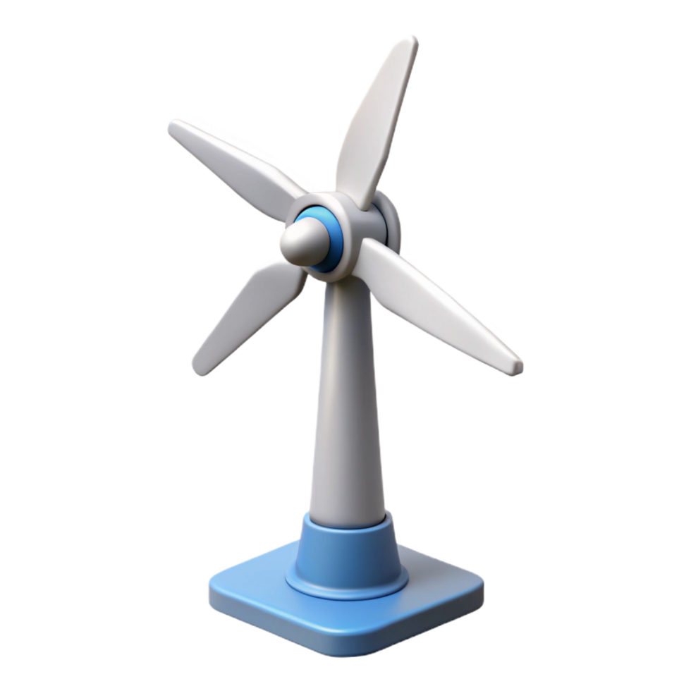 impressive exceptional Wind turbine rotating in the wind. NO BACKGROUND with Transparent Background. png