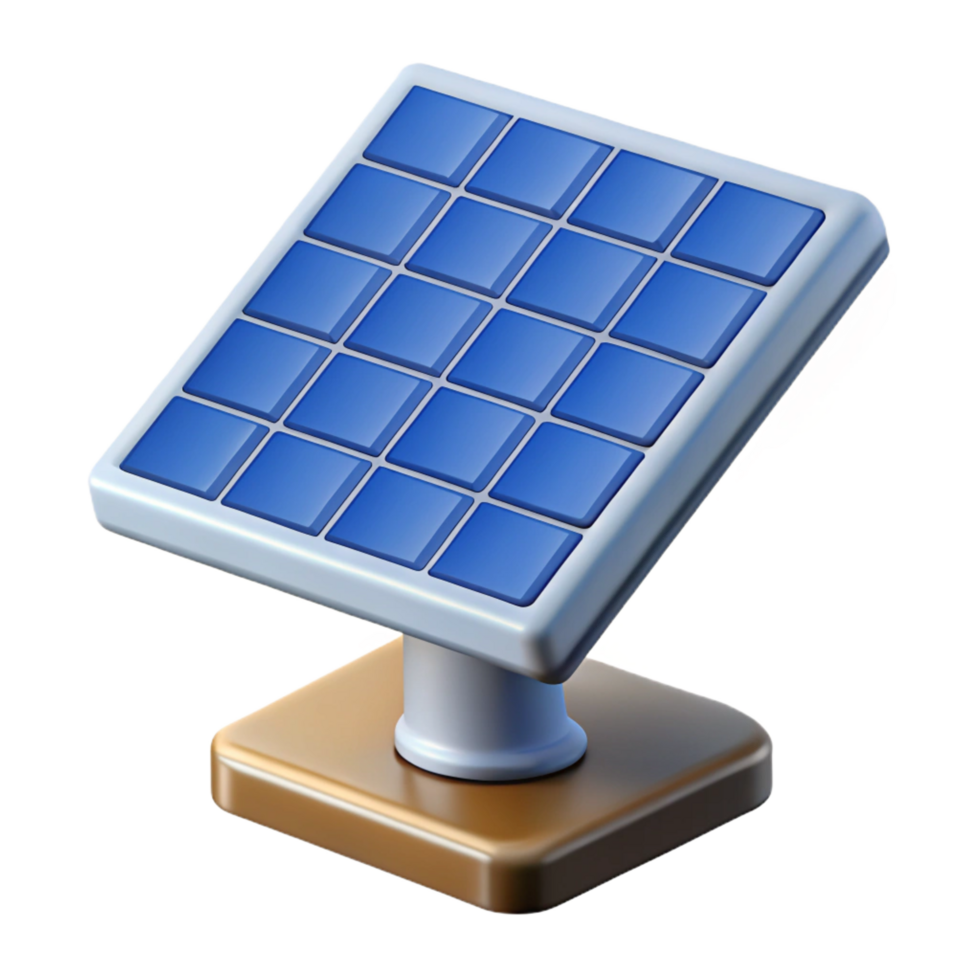 exceptional surreal Solar panel generating electricity. NO BACKGROUND with Transparent Background. expertly shot png