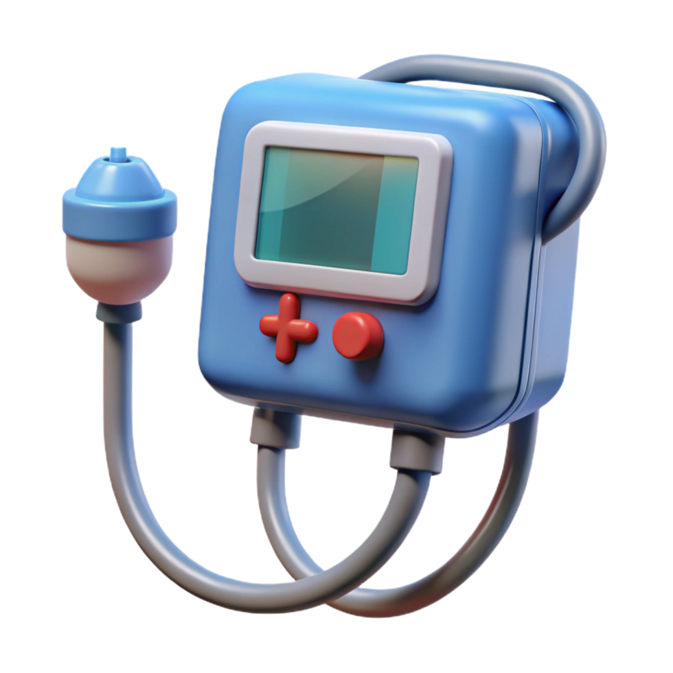 striking avant-garde Medical device for monitoring vital signs. NO BACKGROUND with Transparent Background. studio quality png