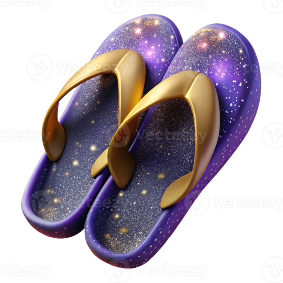 serene creative Flip Flops with Shadow Effect Isolated png