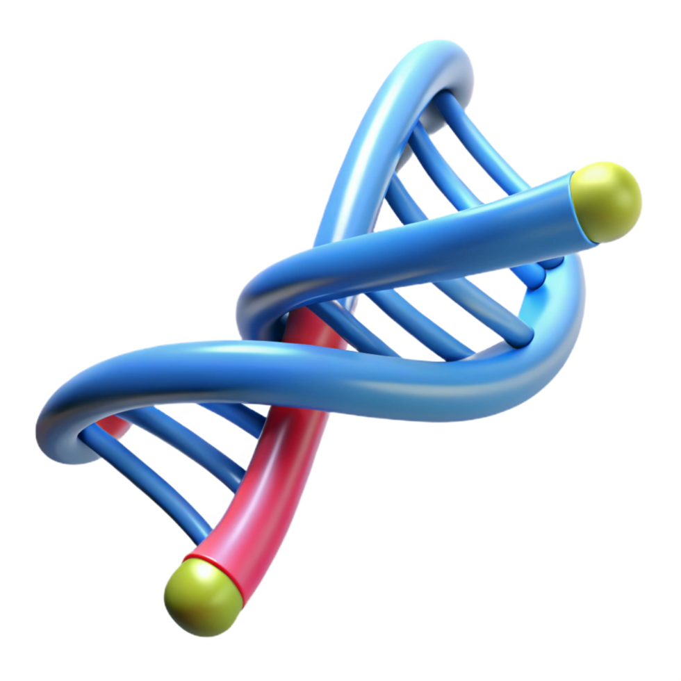 passionate dazzling DNA double helix structure. NO BACKGROUND with Transparent Background. refined png