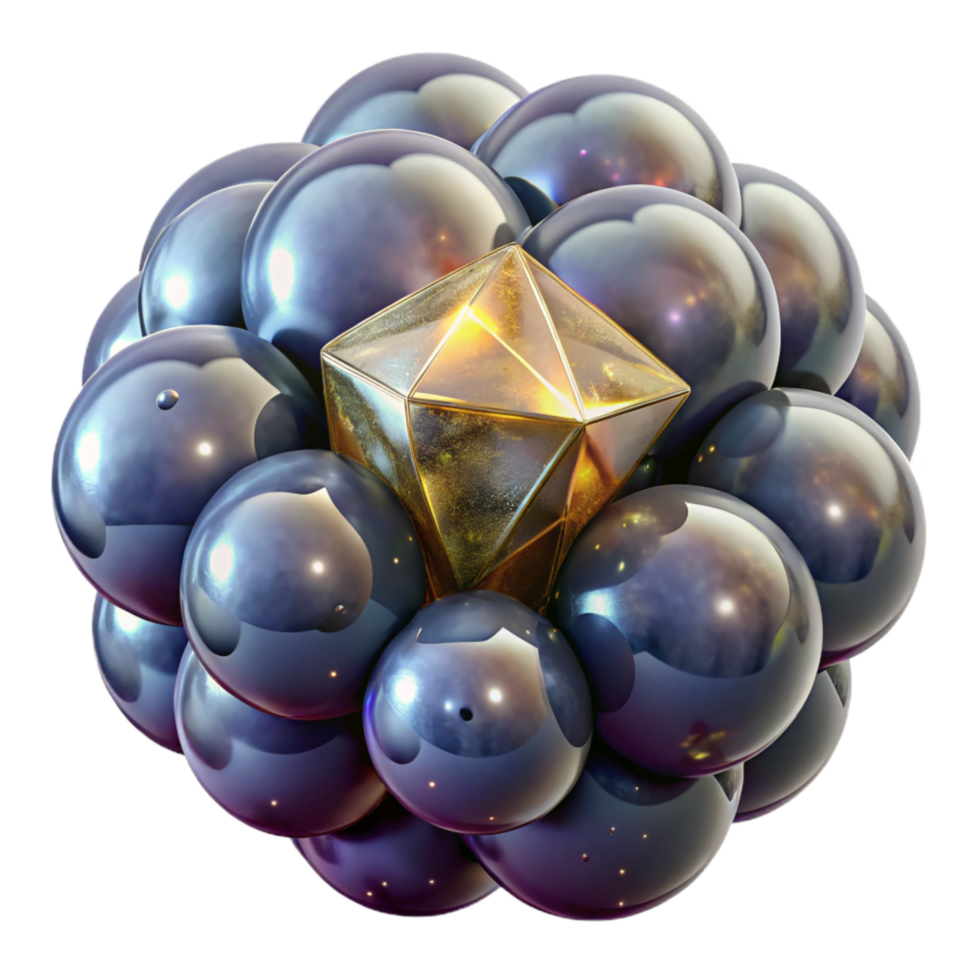 vibrant artistic Floating Soap Bubble Cluster Pattern Cutout Element exclusive png