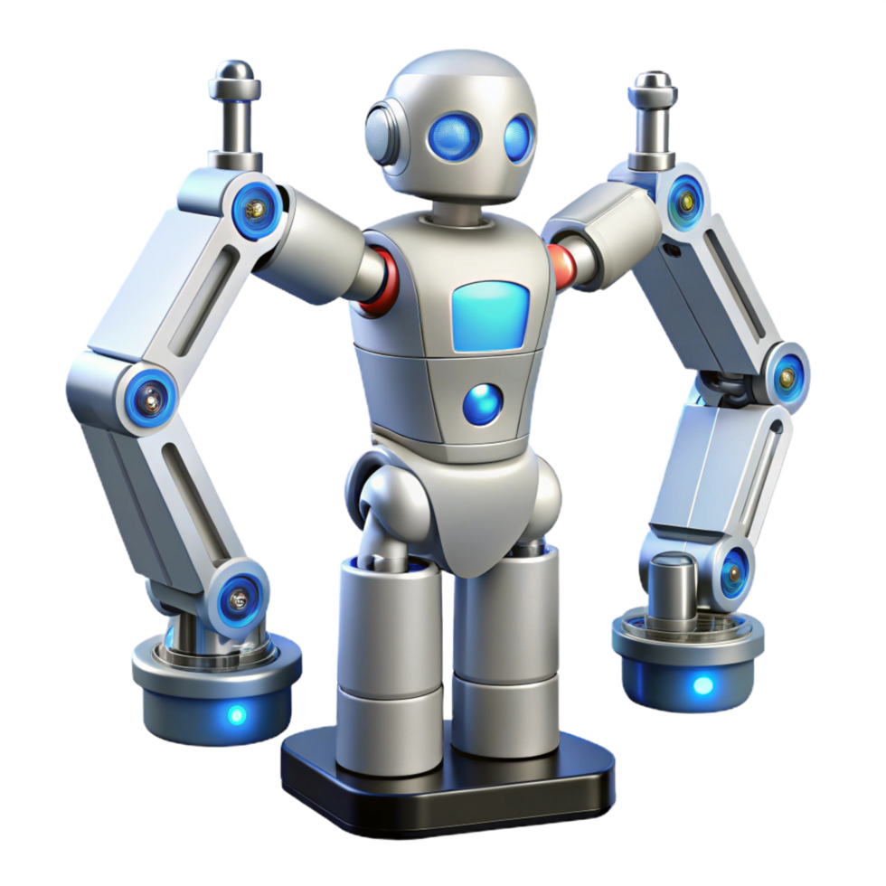 rare modern Surgical robot with robotic arms. NO BACKGROUND with Transparent Background. crisp png