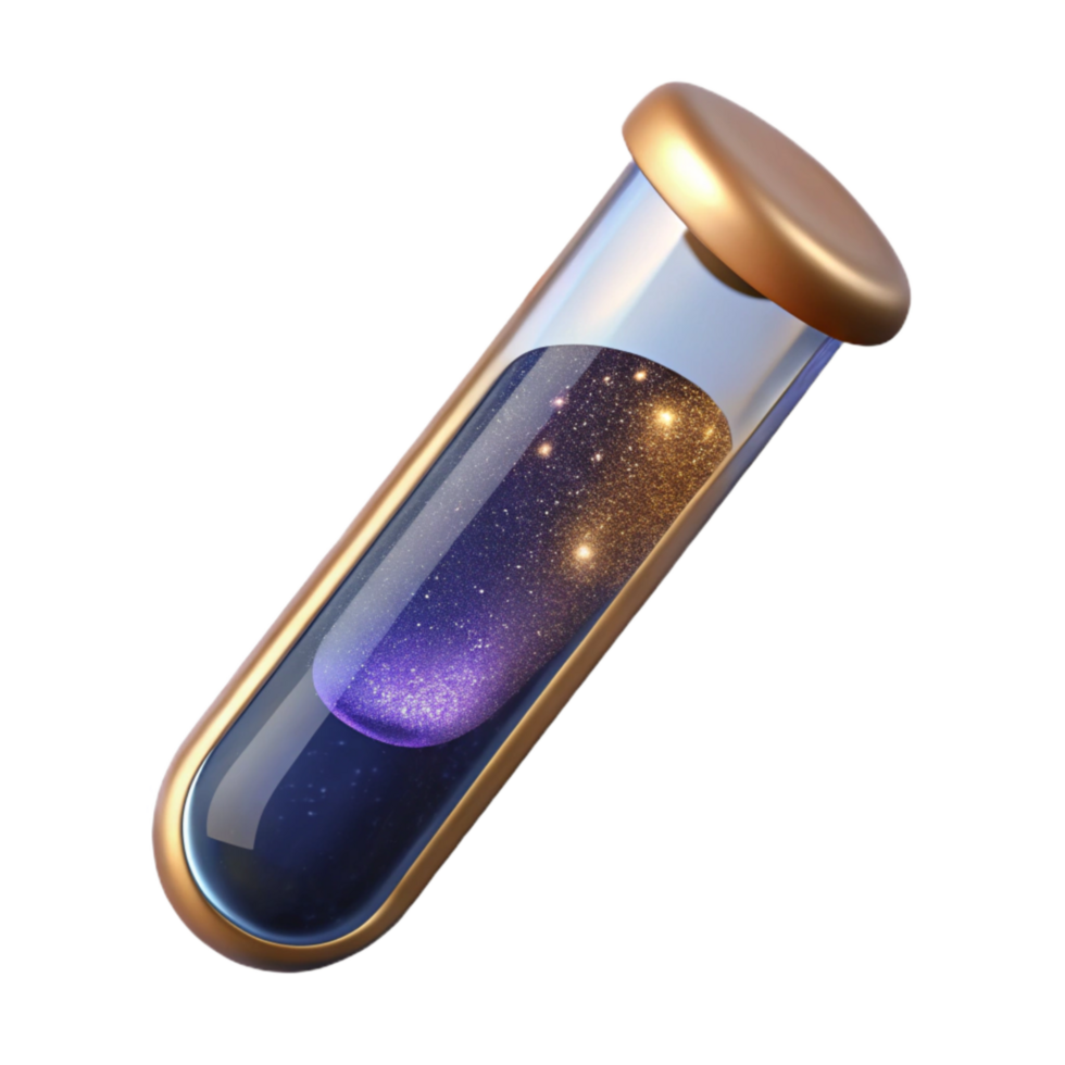 serene artistic Floating Test Tube Science Lab Cutout high resolution png