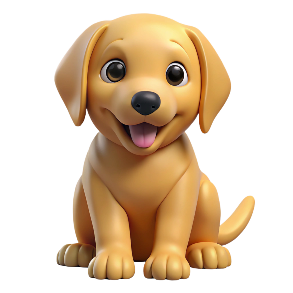 impressive harmonious renaissance A playful Golden Retriever puppy, sitting, NO BACKGROUND with Transparent Background. crisp png