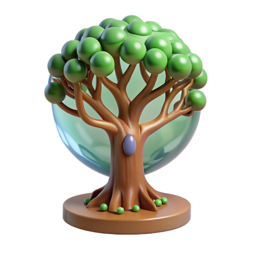 gorgeous art deco Yggdrasil, world tree, Norse cosmology, NO BACKGROUND with Transparent Background. crisp png