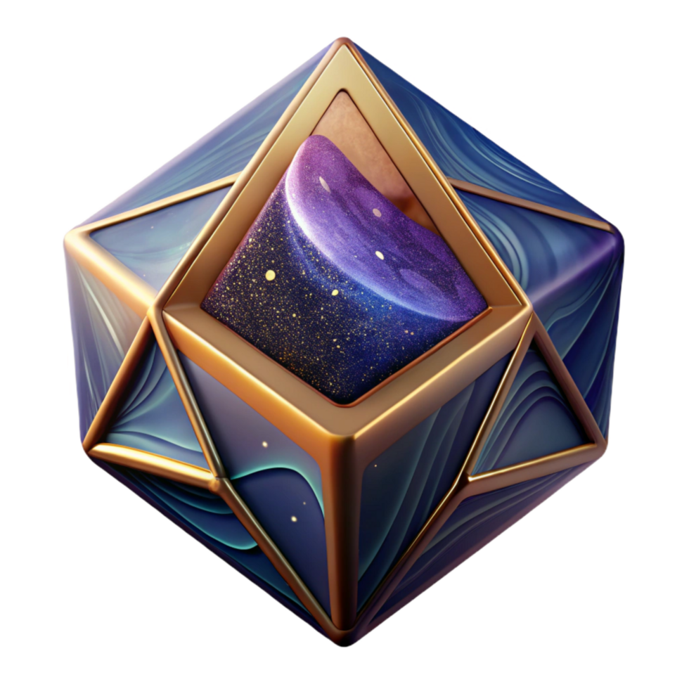 extraordinary abstract Geometric Cube Iconography Isolated with Precise Dimensions professional png