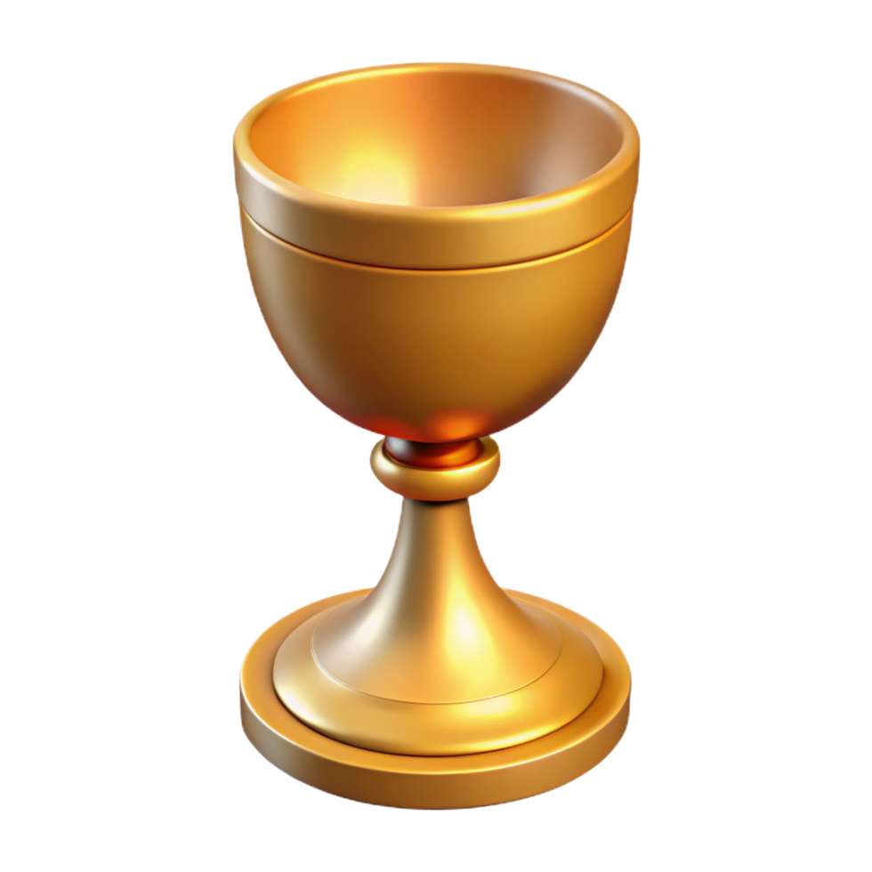enchanting iconic Holy Grail, sacred chalice, Christian mythology, NO BACKGROUND with Transparent Background. png