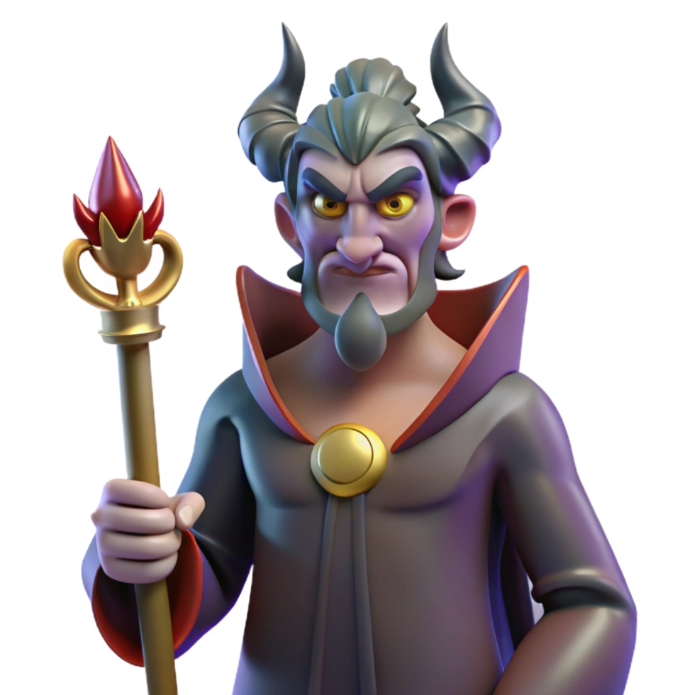 romantic hypnotic Hades, God of the Underworld, stern expression, holding bident. NO BACKGROUND with Transparent Background. studio quality png