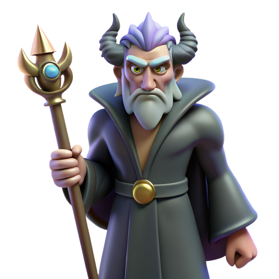 mesmerizing baroque Hades, God of the Underworld, stern expression, holding bident. NO BACKGROUND with Transparent Background. genuine png